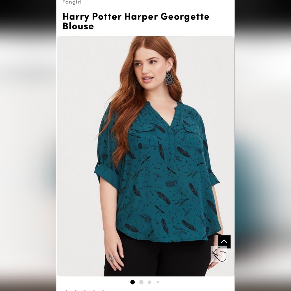 Torrid Harry Potter Harper Blouse 3x